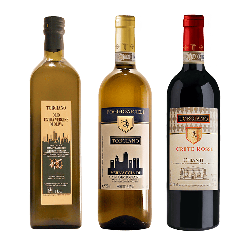 Italian Trio - EVOO Oil, Red and White Wine