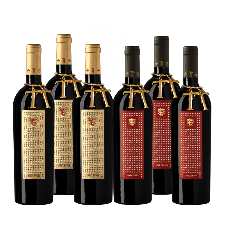 Six Red Jewels Bottles